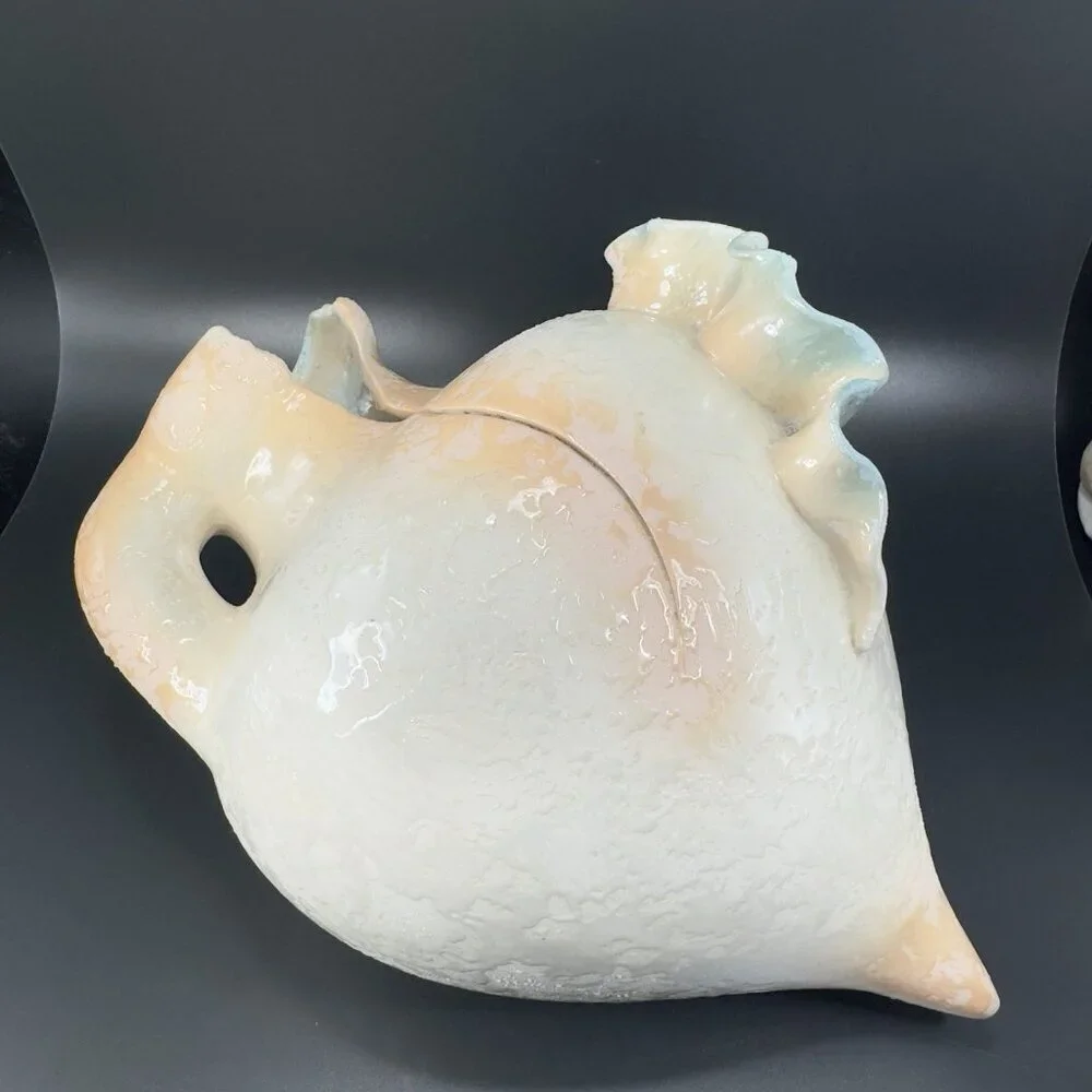 Vintage Michael Anthony Cracked Collection Ceramic Vase Sculpture Textured Decor